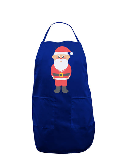 Cute Santa Claus Christmas Dark Adult Apron-Bib Apron-TooLoud-Royal Blue-One-Size-Davson Sales