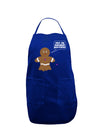 Not My Gumdrop Buttons Gingerbread Man Christmas Dark Adult Apron-Bib Apron-TooLoud-Royal Blue-One-Size-Davson Sales