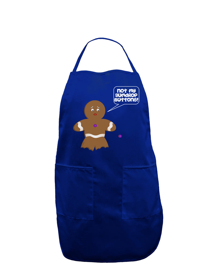 Not My Gumdrop Buttons Gingerbread Man Christmas Dark Adult Apron-Bib Apron-TooLoud-Black-One-Size-Davson Sales