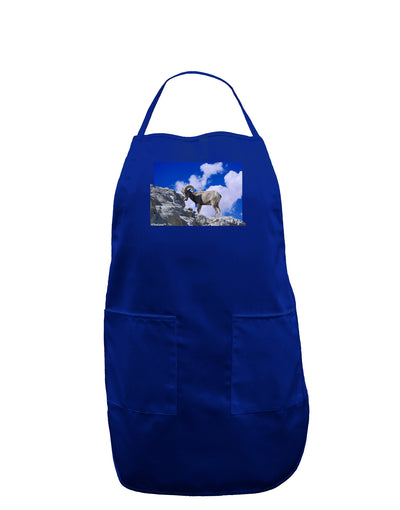 Bighorn Ram Dark Adult Apron-Bib Apron-TooLoud-Royal Blue-One-Size-Davson Sales