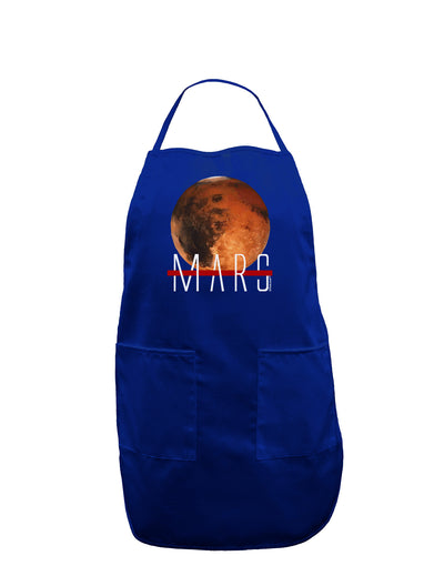 Planet Mars Text Dark Adult Apron-Bib Apron-TooLoud-Royal Blue-One-Size-Davson Sales