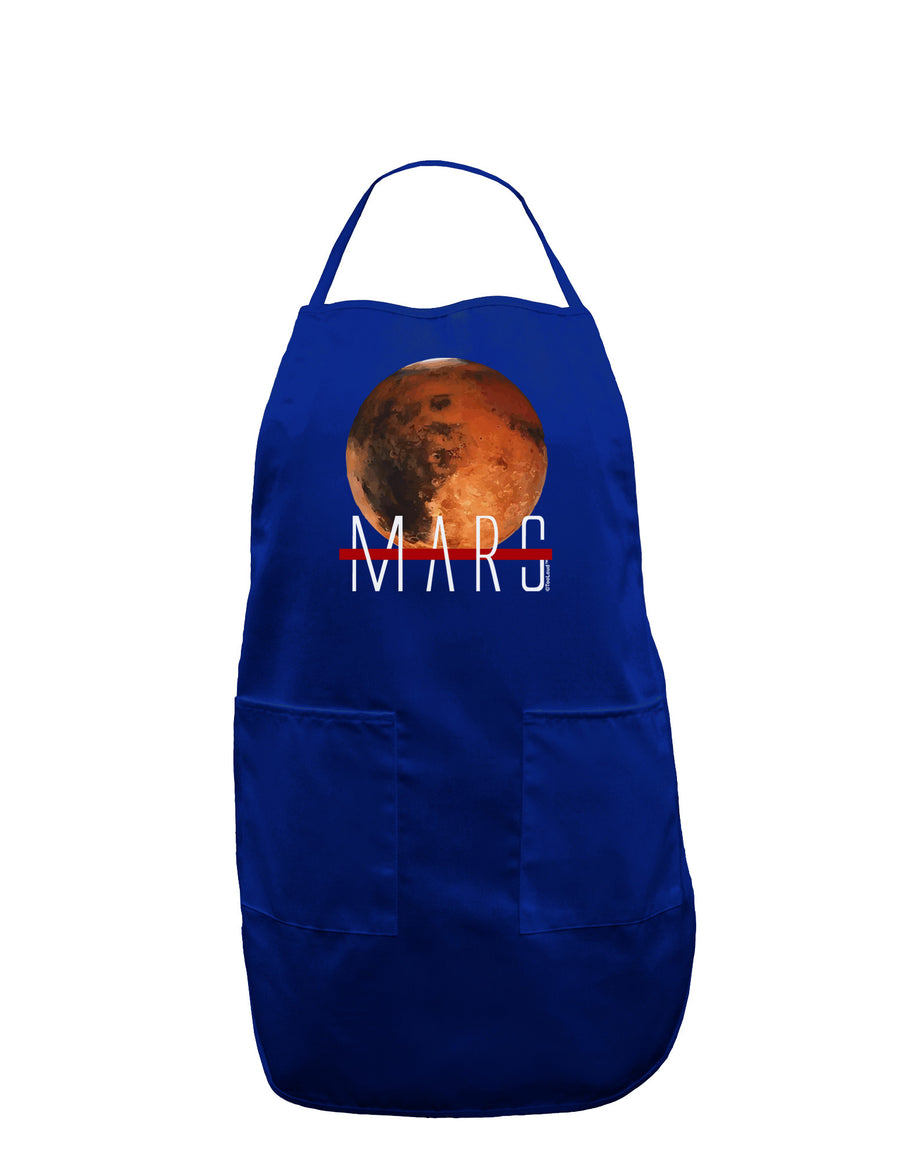 Planet Mars Text Dark Adult Apron-Bib Apron-TooLoud-Black-One-Size-Davson Sales