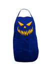 Scary Evil Jack O' Lantern Pumpkin Face Dark Adult Apron-Bib Apron-TooLoud-Royal Blue-One-Size-Davson Sales