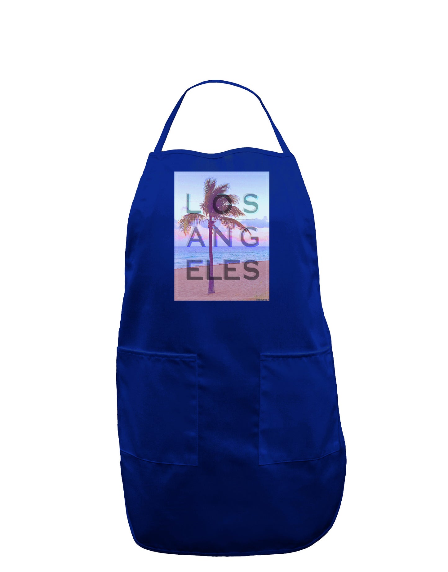 Los Angeles Beach Filter Dark Adult Apron-Bib Apron-TooLoud-Royal Blue-One-Size-Davson Sales