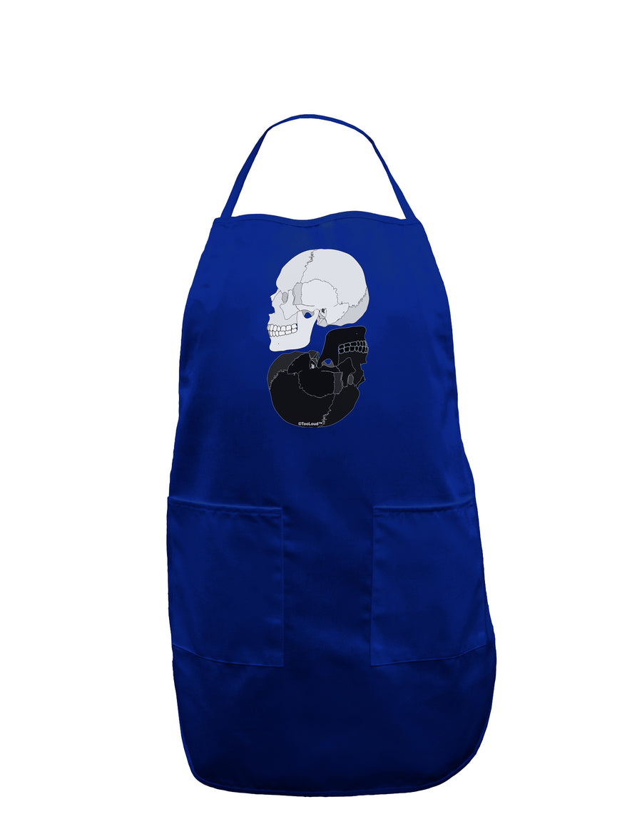 White And Black Inverted Skulls Dark Adult Apron by TooLoud-Bib Apron-TooLoud-Black-One-Size-Davson Sales