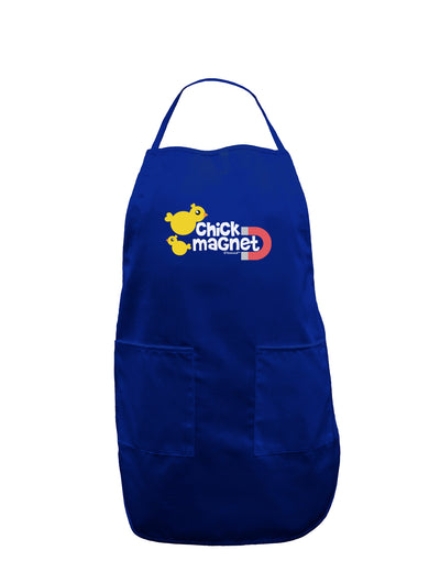 Cute Chick Magnet Design Dark Adult Apron-Bib Apron-TooLoud-Royal Blue-One-Size-Davson Sales