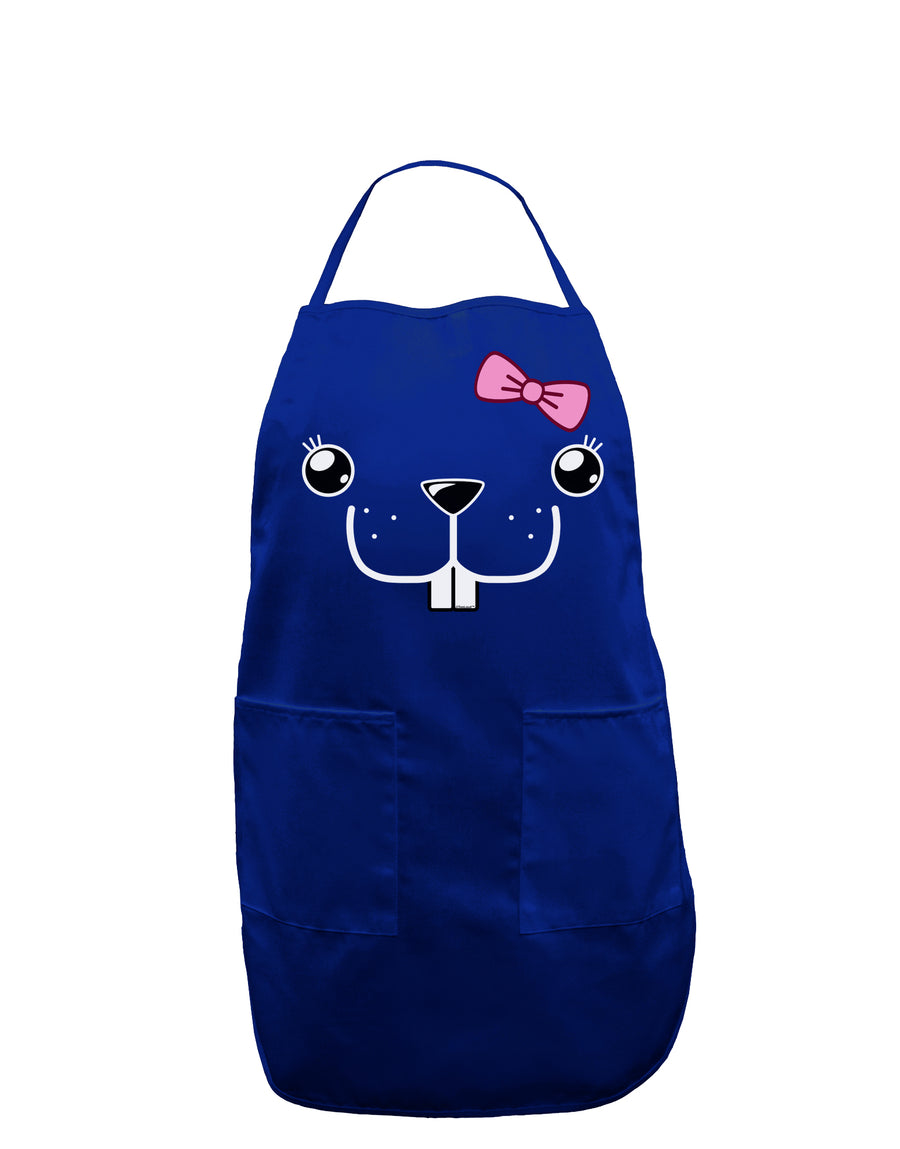 Kyu-T Face - Bucklette Cute Girl Beaver Dark Adult Apron-Bib Apron-TooLoud-Black-One-Size-Davson Sales