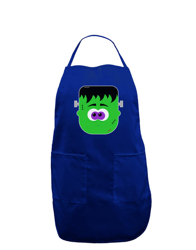 Frankenstein Face Halloween Dark Adult Apron-Bib Apron-TooLoud-Royal Blue-One-Size-Davson Sales