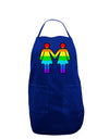 Rainbow Lesbian Women Holding Hands Dark Adult Apron-Bib Apron-TooLoud-Royal Blue-One-Size-Davson Sales