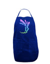 Tropical Feathers Dark Adult Apron-Bib Apron-TooLoud-Royal Blue-One-Size-Davson Sales