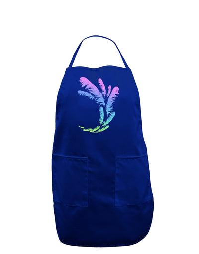 Tropical Feathers Dark Adult Apron-Bib Apron-TooLoud-Royal Blue-One-Size-Davson Sales