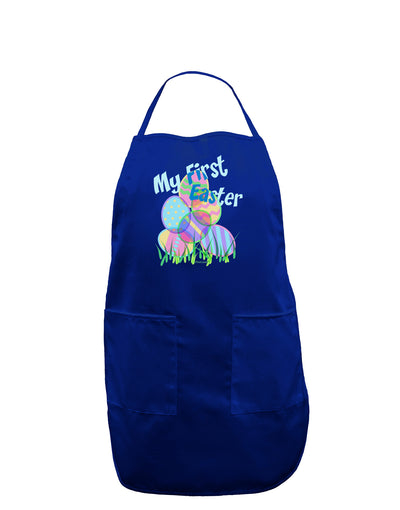 My First Easter Gel Look Print Dark Adult Apron-Bib Apron-TooLoud-Royal Blue-One-Size-Davson Sales