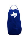 Texas State Y'all Design with Flag Heart Dark Adult Apron by TooLoud-Bib Apron-TooLoud-Royal Blue-One-Size-Davson Sales