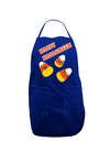 Happy Halloween Cute Candy Corn Dark Adult Apron-Bib Apron-TooLoud-Royal Blue-One-Size-Davson Sales