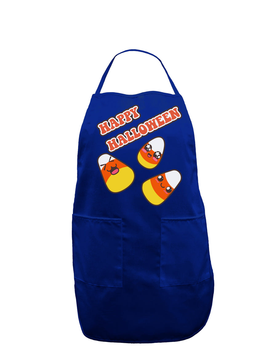 Happy Halloween Cute Candy Corn Dark Adult Apron-Bib Apron-TooLoud-Black-One-Size-Davson Sales