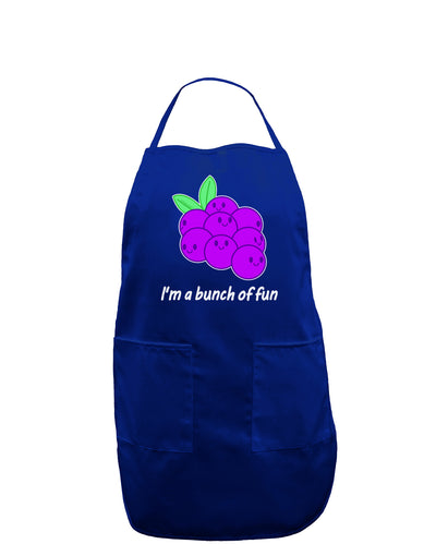 Grapes - I'm a Bunch of Fun Dark Adult Apron-Bib Apron-TooLoud-Royal Blue-One-Size-Davson Sales