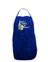 Don't Worry Be Hoppy Dark Dark Adult Apron-Bib Apron-TooLoud-Royal Blue-One-Size-Davson Sales