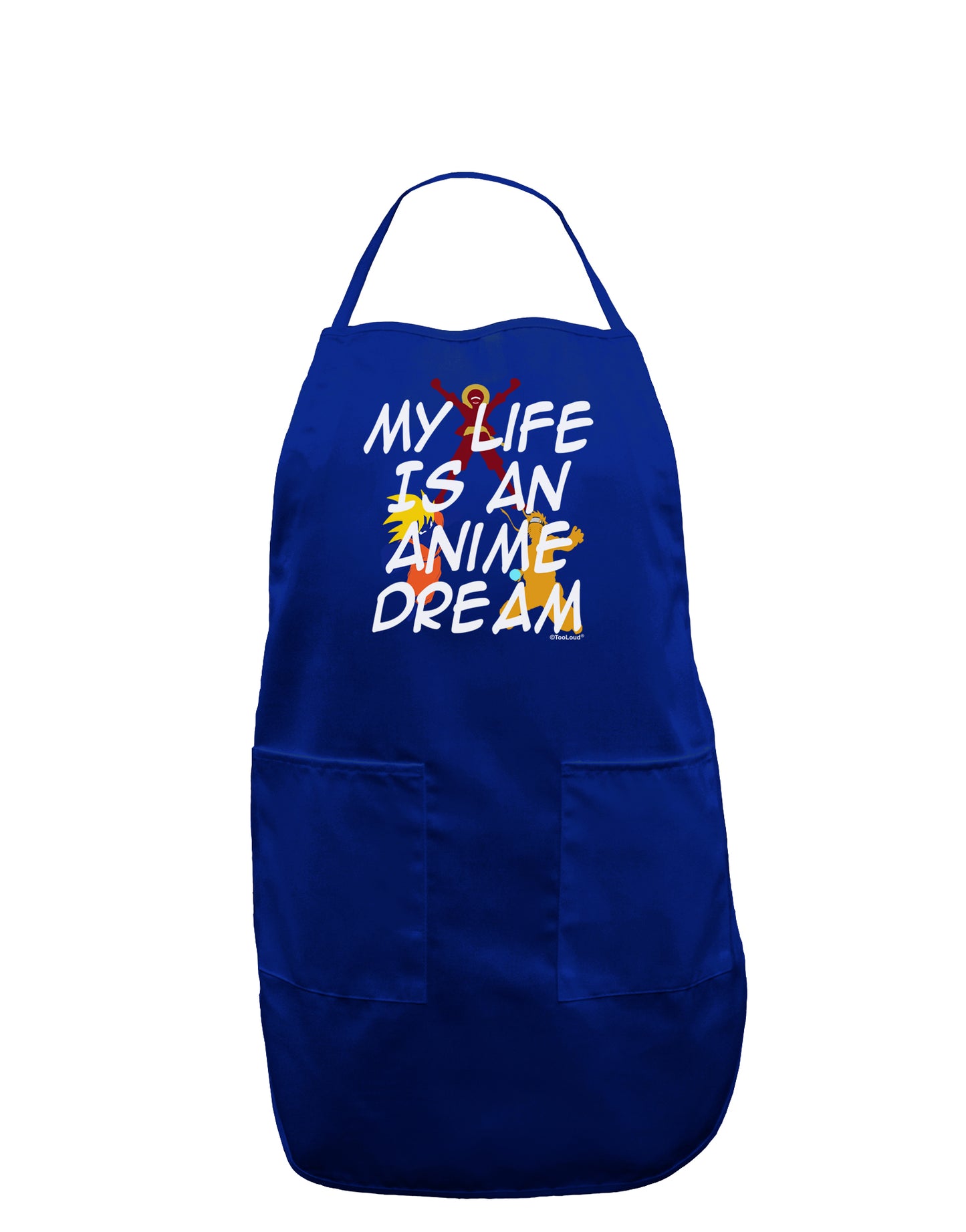 My Life Is An Anime Dream Dark Adult Apron by TooLoud-Bib Apron-TooLoud-Royal Blue-One-Size-Davson Sales