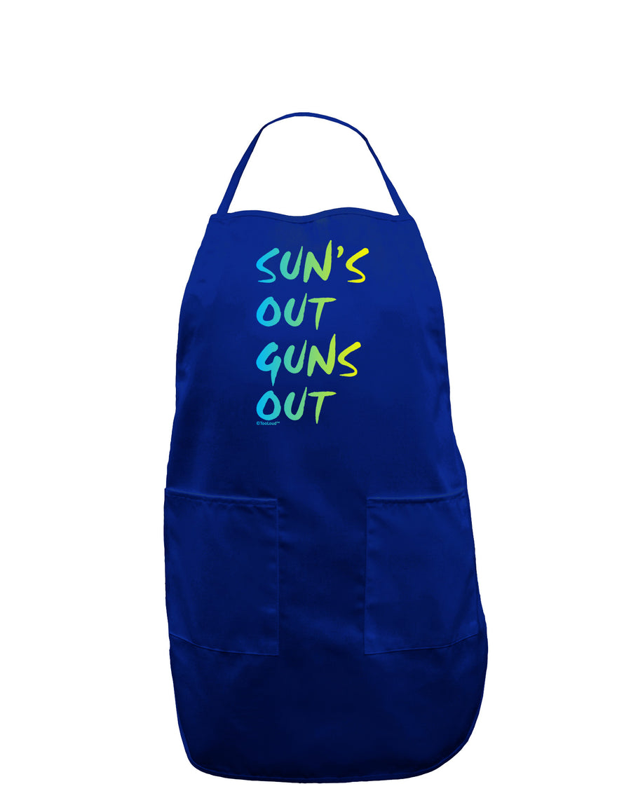 Suns Out Guns Out - Gradient Colors Dark Adult Apron-Bib Apron-TooLoud-Black-One-Size-Davson Sales