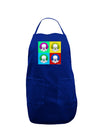 Clown Face Pop Art 2 Dark Adult Apron-Bib Apron-TooLoud-Royal Blue-One-Size-Davson Sales