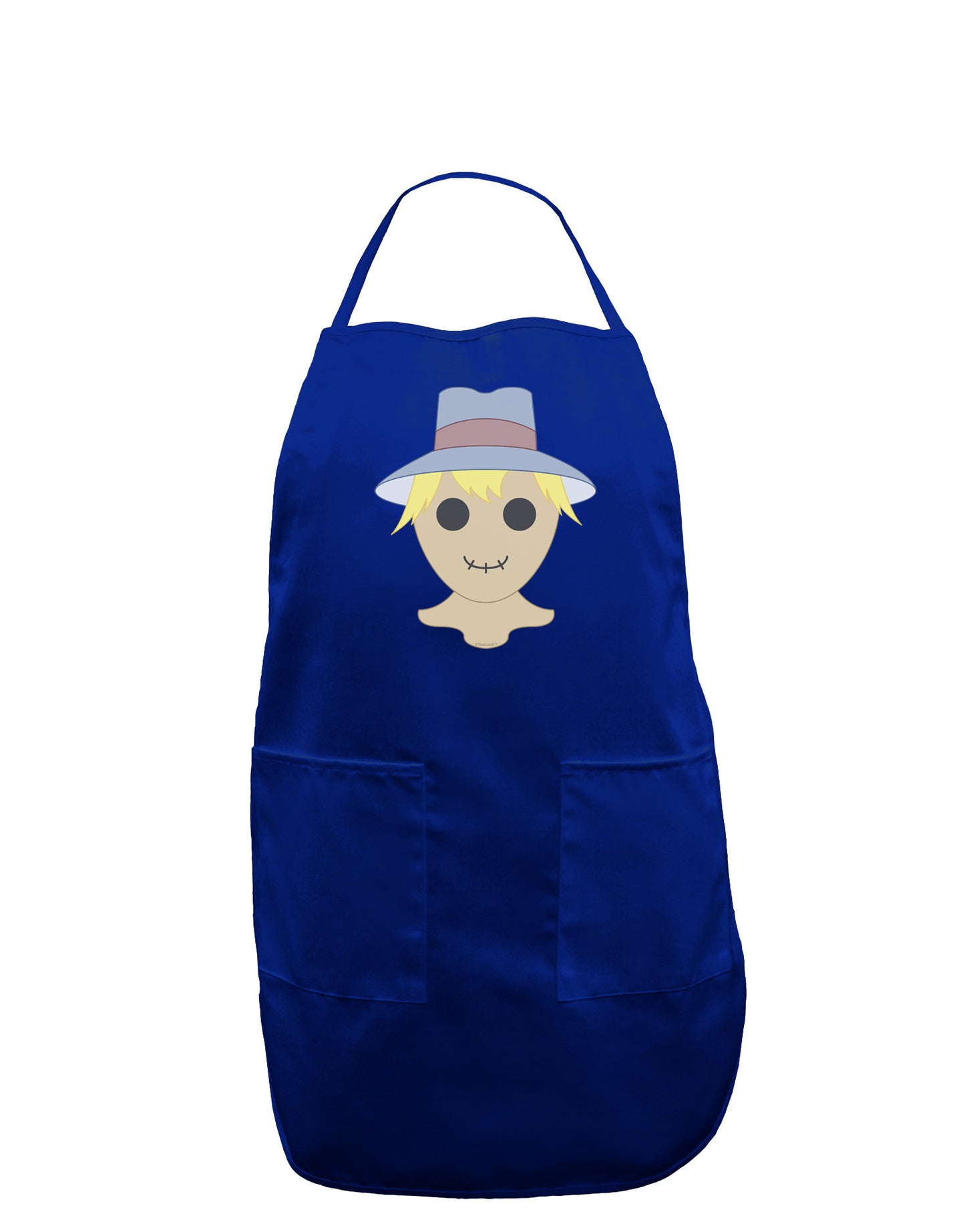Lil Scarecrow Dark Adult Apron-Bib Apron-TooLoud-Royal Blue-One-Size-Davson Sales