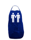 Gay Men Holding Hands Symbol Dark Adult Apron-Bib Apron-TooLoud-Royal Blue-One-Size-Davson Sales