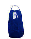 Rhode Island - United States Shape Dark Adult Apron by TooLoud-Bib Apron-TooLoud-Royal Blue-One-Size-Davson Sales