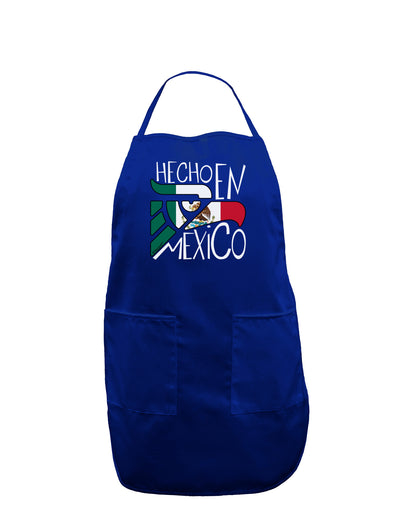 Hecho en Mexico Design - Mexican Flag Dark Adult Apron by TooLoud-Bib Apron-TooLoud-Royal Blue-One-Size-Davson Sales