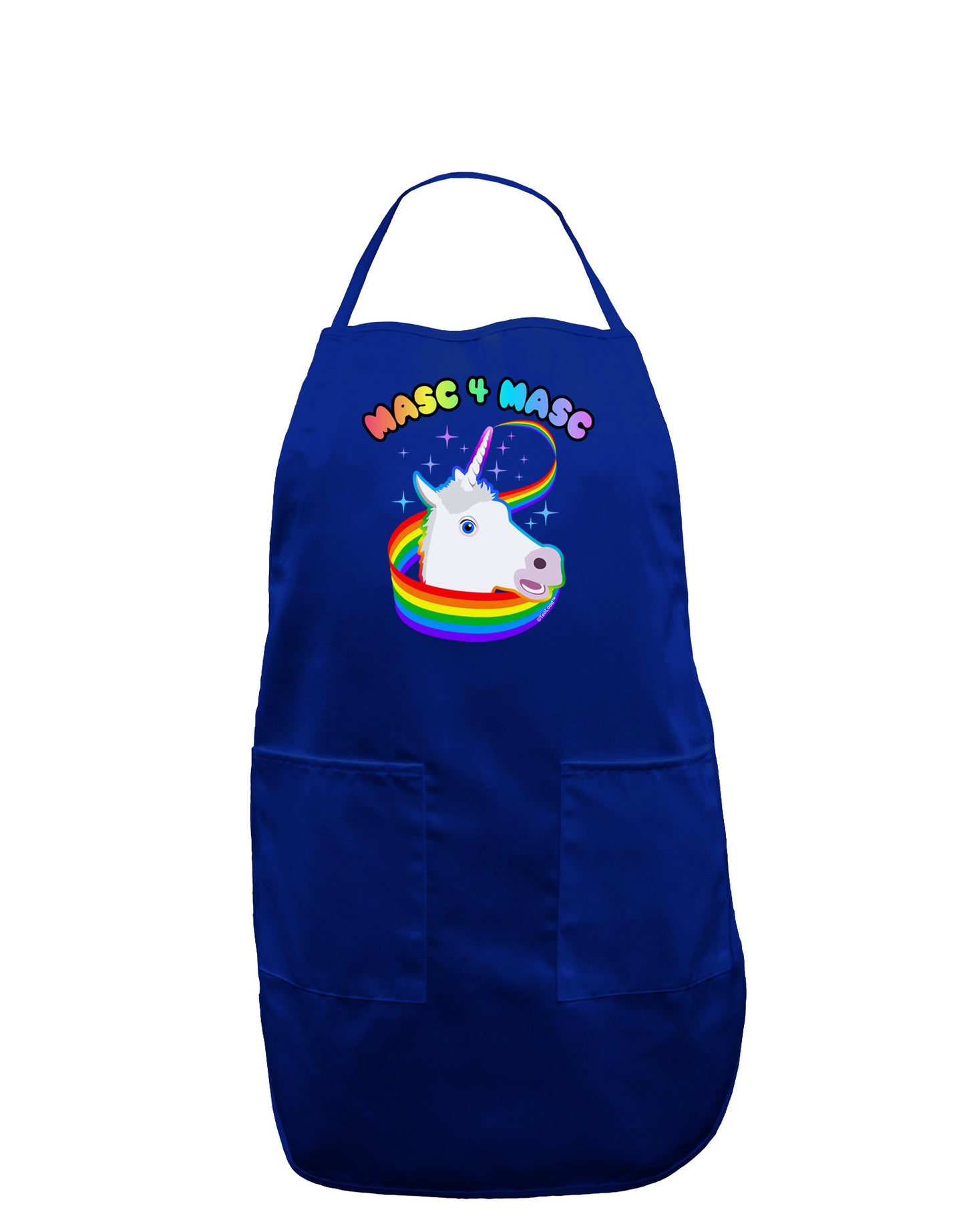 Masc 4 Masc Pranciful Unicorn Dark Adult Apron-Bib Apron-TooLoud-Royal Blue-One-Size-Davson Sales