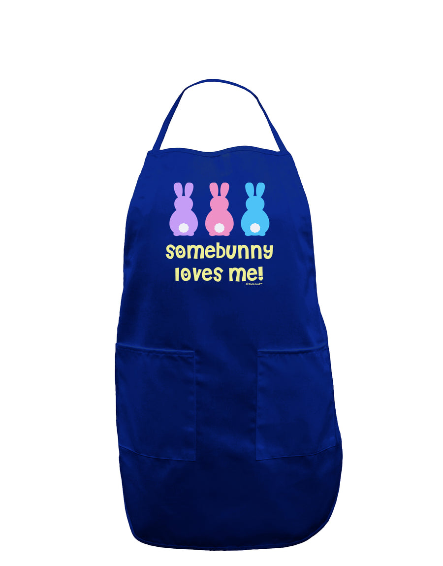 Three Easter Bunnies - Somebunny Loves Me Dark Adult Apron by TooLoud-Bib Apron-TooLoud-Black-One-Size-Davson Sales