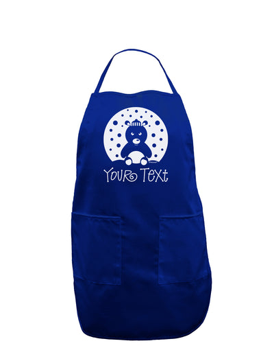 Personalized Matching Polar Bear Family Design - Your Text Dark Adult Apron-Bib Apron-TooLoud-Royal Blue-One-Size-Davson Sales