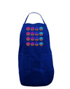 Colorful Cupcake Pattern Dark Adult Apron by TooLoud-Bib Apron-TooLoud-Royal Blue-One-Size-Davson Sales