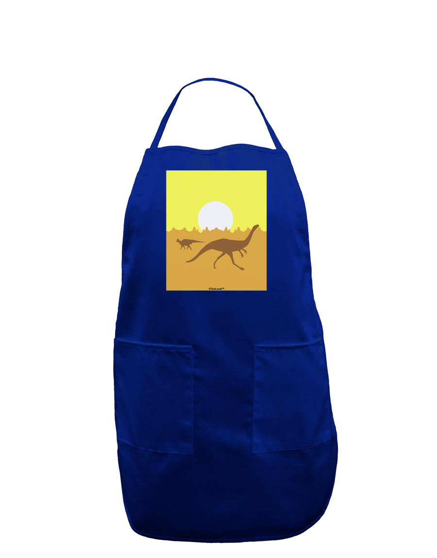 Jurassic Dinosaur Sunrise Dark Adult Apron by TooLoud-Bib Apron-TooLoud-Black-One-Size-Davson Sales