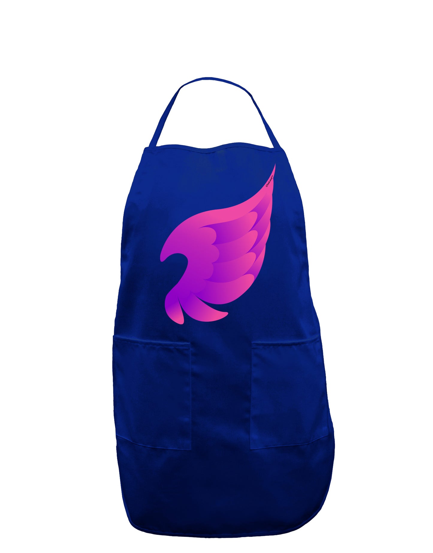 Cute Single Angel Wing Dark Adult Apron-Bib Apron-TooLoud-Royal Blue-One-Size-Davson Sales