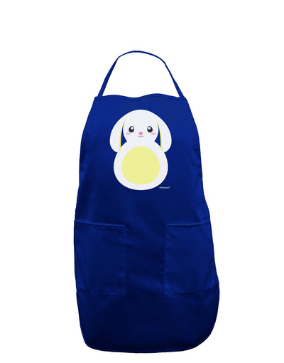 Cute Bunny with Floppy Ears - Yellow Dark Adult Apron by TooLoud-Bib Apron-TooLoud-Royal Blue-One-Size-Davson Sales