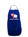 Fleece Navidad Christmas Sheep Dark Adult Apron-Bib Apron-TooLoud-Royal Blue-One-Size-Davson Sales