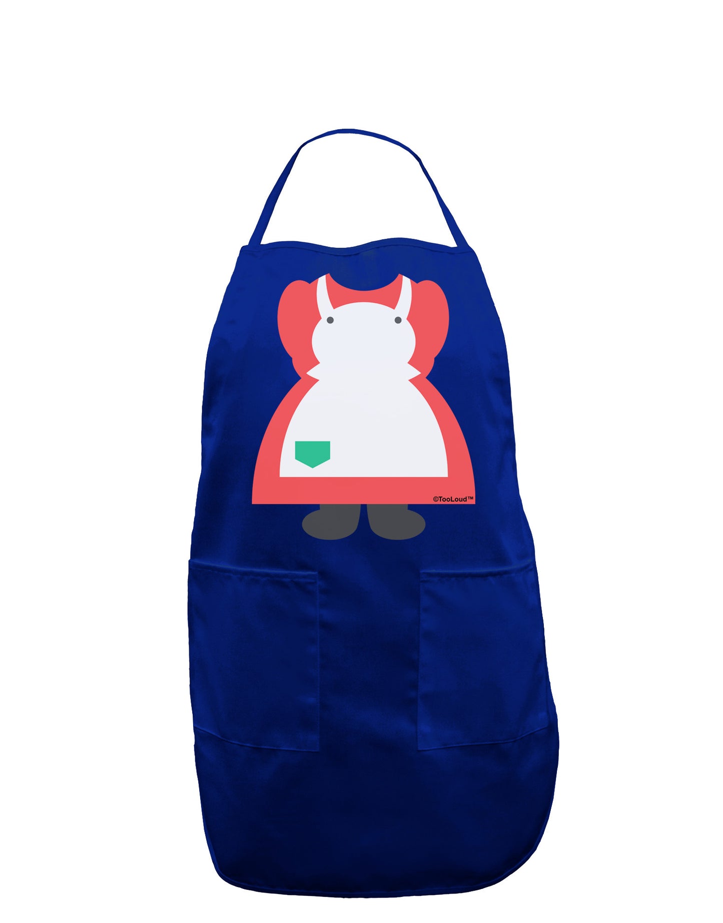 Mrs Santa Claus Character Body Christmas Dark Adult Apron-Bib Apron-TooLoud-Royal Blue-One-Size-Davson Sales