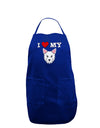 I Heart My - Cute Westie Dog Dark Adult Apron by TooLoud-Bib Apron-TooLoud-Royal Blue-One-Size-Davson Sales