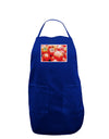 Watercolor Tomatoes Dark Adult Apron-Bib Apron-TooLoud-Royal Blue-One-Size-Davson Sales