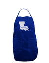 Louisiana - United States Shape Dark Adult Apron by TooLoud-Bib Apron-TooLoud-Royal Blue-One-Size-Davson Sales