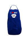 I Heart My - Cute Bulldog - White Dark Adult Apron by TooLoud-Bib Apron-TooLoud-Royal Blue-One-Size-Davson Sales