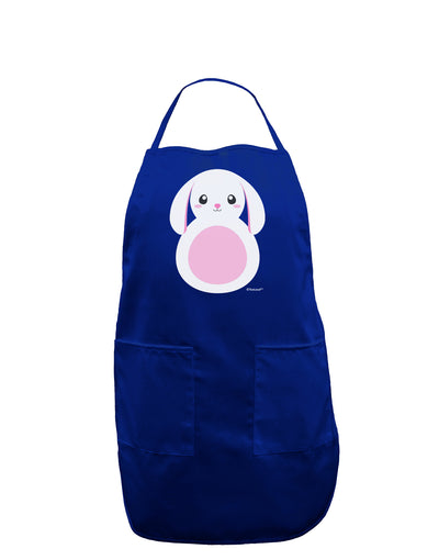 Cute Bunny with Floppy Ears - Pink Dark Adult Apron by TooLoud-Bib Apron-TooLoud-Royal Blue-One-Size-Davson Sales