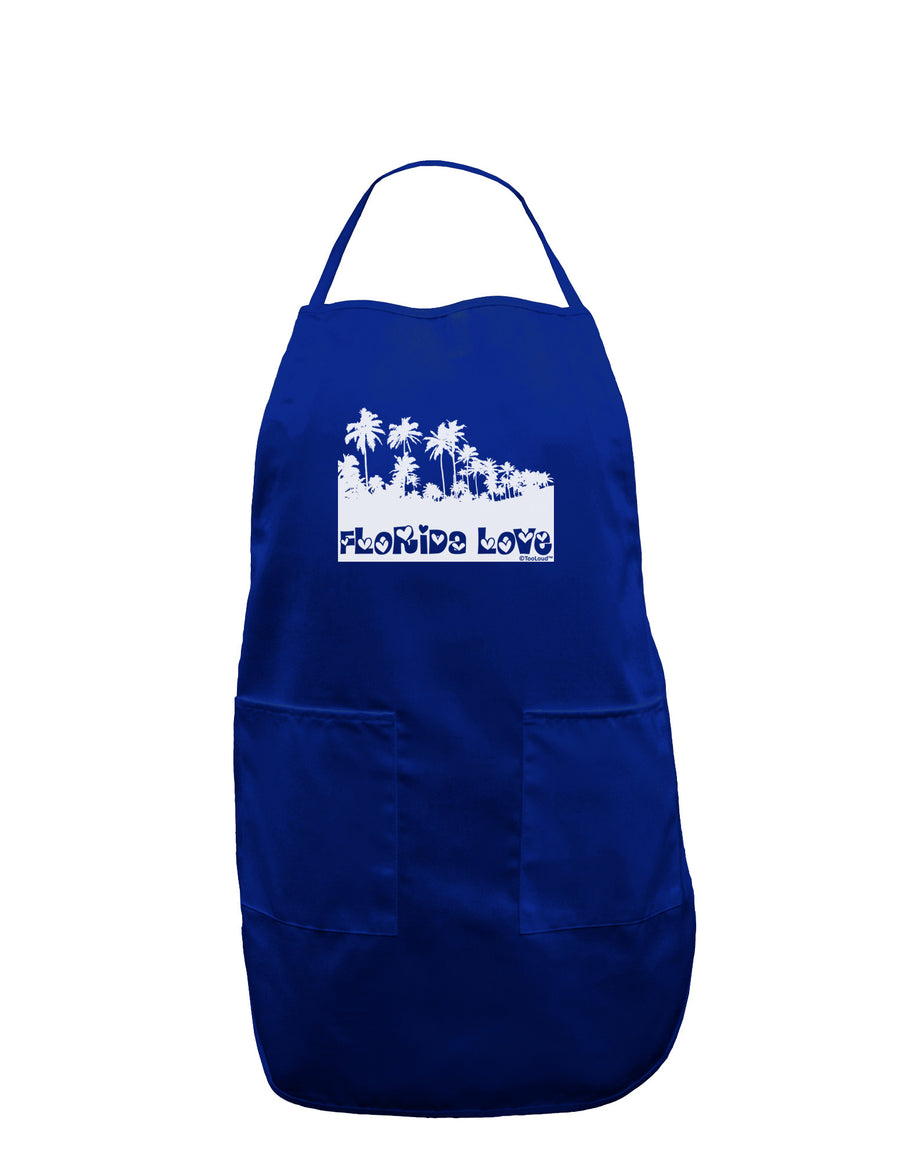 Florida Love - Palm Trees Cutout Design Dark Adult Apron by TooLoud-Bib Apron-TooLoud-Black-One-Size-Davson Sales