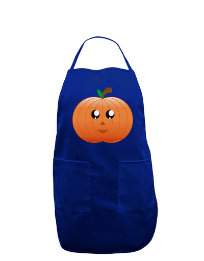 Cute Pumpkin Halloween Dark Adult Apron-Bib Apron-TooLoud-Royal Blue-One-Size-Davson Sales