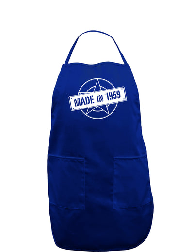 TooLoud 60th Birthday Gift Made in 1959 Dark Adult Apron-Bib Apron-TooLoud-Royal Blue-One-Size-Davson Sales