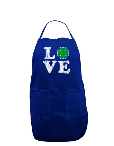 Irish Love - Distressed Dark Adult Apron by TooLoud-Bib Apron-TooLoud-Royal Blue-One-Size-Davson Sales