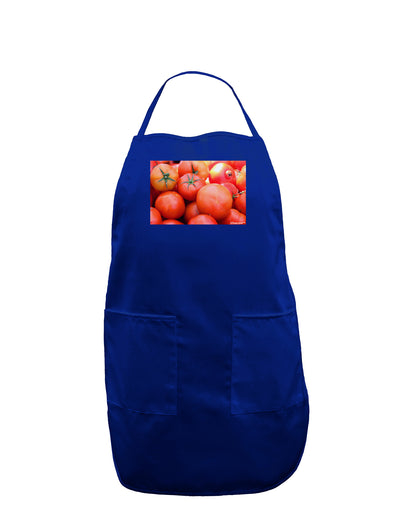 Buy Local Produce Tomatoes Dark Adult Apron-Bib Apron-TooLoud-Royal Blue-One-Size-Davson Sales