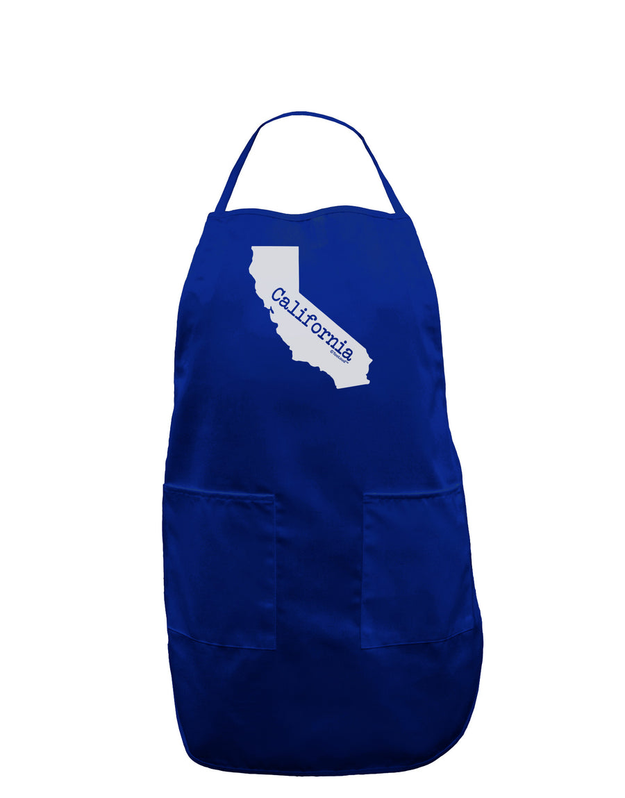 California - United States Shape Dark Adult Apron by TooLoud-Bib Apron-TooLoud-Black-One-Size-Davson Sales