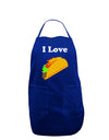 I love Tacos Dark Adult Apron-Bib Apron-TooLoud-Royal Blue-One-Size-Davson Sales