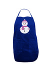 Cute Girl Snowman - Christmas Dark Adult Apron by TooLoud-Bib Apron-TooLoud-Royal Blue-One-Size-Davson Sales